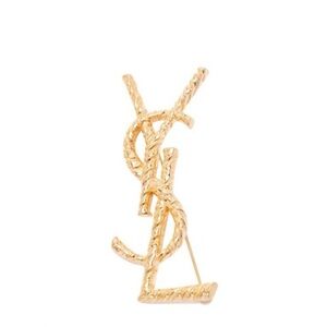 YSL Saint Laurent Cassandre Brooch with twisted texture